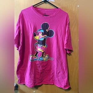 Disney Parks Hot Pink Women's Mickey Camo Tshirt Size XXL